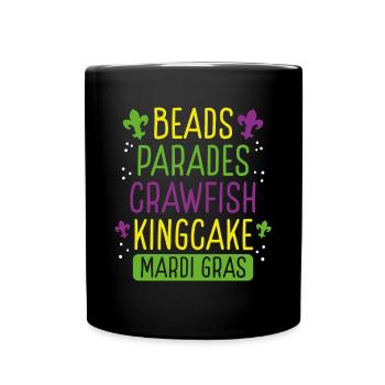 Pearl Parades Lobster Kingcake - Full Colour Mug - black - Front