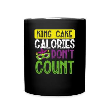 King cake calories don't count - Full Colour Mug - black - Front