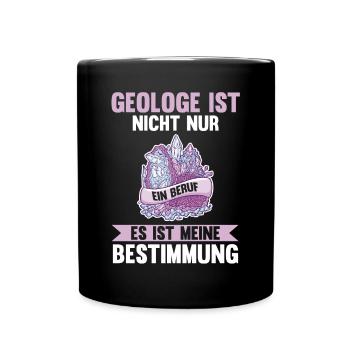 Geologie Fossiliensammler Fossilien Geologe - Tasse einfarbig - Schwarz - Vorne