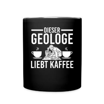 Geologie Fossiliensammler Fossilien Kaffee Geologe - Tasse einfarbig - Schwarz - Vorne