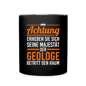 Geologie Fossiliensammler Fossilien Geologe - Tasse einfarbig - Schwarz - Vorne