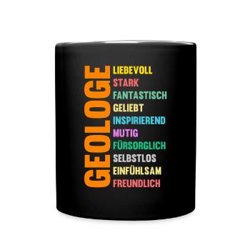 Geologie Fossiliensammler Fossilien Geologe - Tasse einfarbig - Schwarz - Vorne