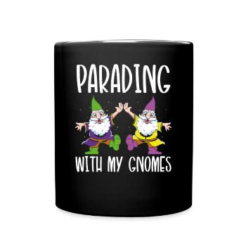 Parade avec mes gnomes - Mug uni - noir - Devant