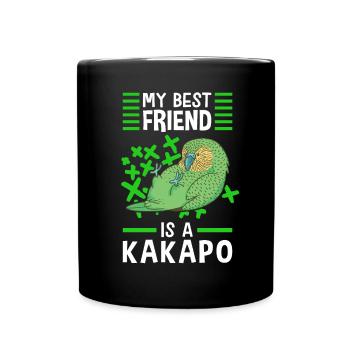 Kakapo sind meine besten Freunde Papagei Kakapo - Tasse einfarbig - Schwarz - Vorne