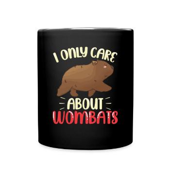 Likes only Wombat Australia marsupial - Full Colour Mug - black - Front