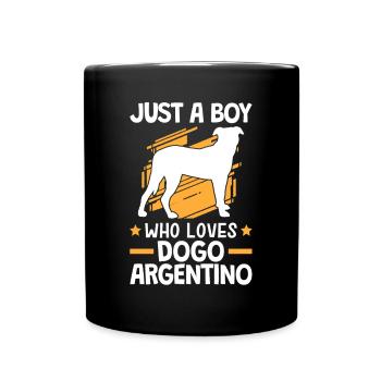Seulement un garçon qui aime Dogo Argentino - Mug uni - noir - Devant
