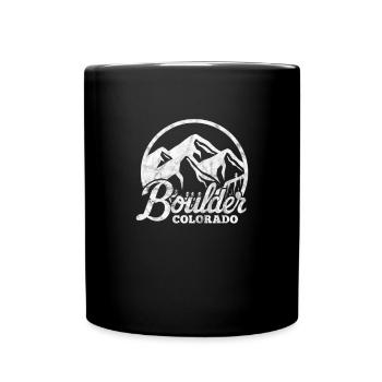 Colorado Boulder USA Amerika Geschenk - Tasse einfarbig - Schwarz - Vorne