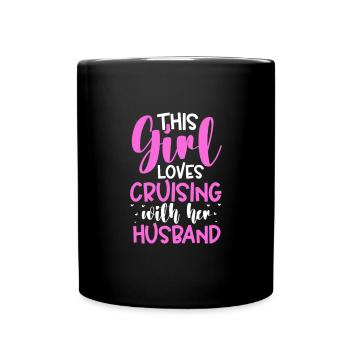 Kreuzfahrt Hochzeit - Tasse einfarbig - Schwarz - Vorne
