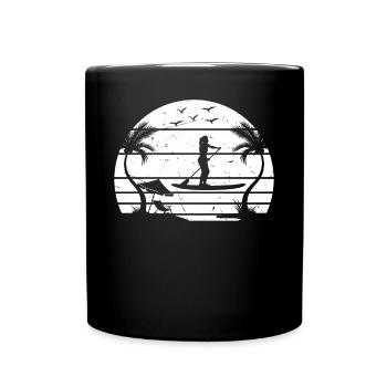 Stand Up Paddle Board - Sports nautiques SUP Girl - Mug uni - noir - Devant