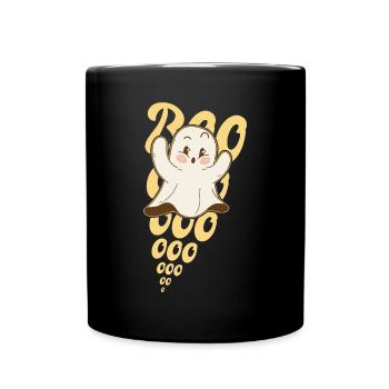 Boo halloween niedlicher geist - Tasse einfarbig - Schwarz - Vorne