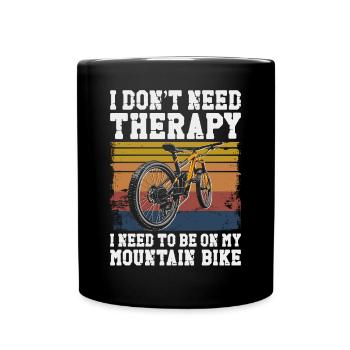 Enduro MTB Mountain Bike Riding - Tasse einfarbig - Schwarz - Vorne