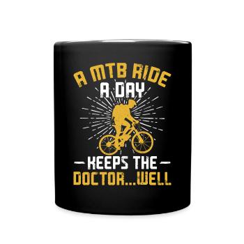 Enduro VTT VTT Équitation - Mug uni - noir - Devant
