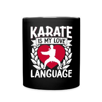 Karate Black Belt Gi Uniform - Tasse einfarbig - Schwarz - Vorne