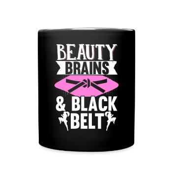 Karate Black Belt Gi Uniform Women - Tasse einfarbig - Schwarz - Vorne