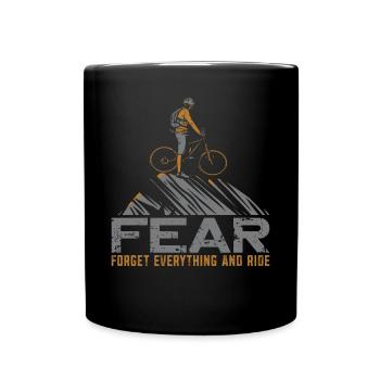 Enduro MTB Mountain Bike Riding - Full Colour Mug - black - Front
