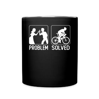 Drôle de vélo de route à vélo - Mug uni - noir - Devant
