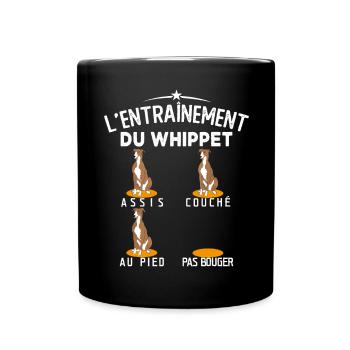 Whippet Éducation Chien Entraînement Chien Whippet - Mug uni - noir - Devant