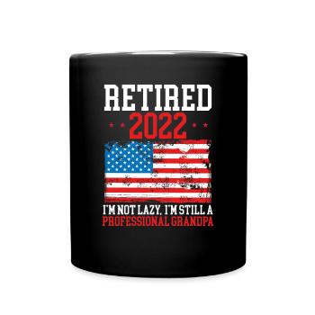 Amerika-Flagge Im Ruhestand 2022 - Tasse einfarbig - Schwarz - Vorne