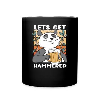 Faisons marteler panda bear beer joke - Mug uni - noir - Devant
