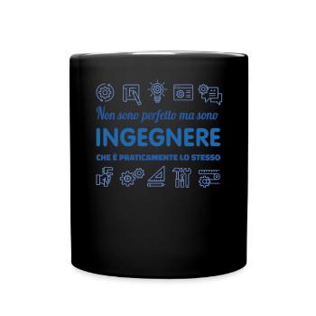 Ich Bin Nicht Perfekt, Aber Ich Bin Praktisch - Tasse einfarbig - Schwarz - Vorne