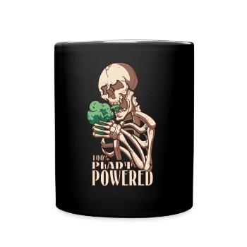 100 Pflanzliche Skelett Brokkoli -Witz - Tasse einfarbig - Schwarz - Vorne