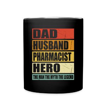 Father Husband Pharmacist Held - Full Colour Mug - black - Front