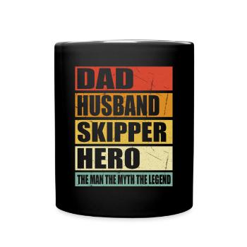 Père Mari Skipper Héros - Mug uni - noir - Devant
