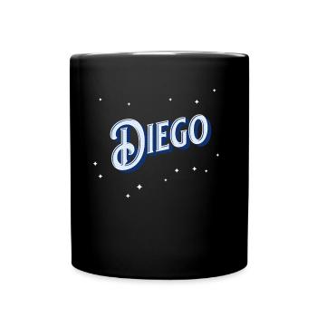 Diego Namen personalisiert - Tasse einfarbig - Schwarz - Vorne
