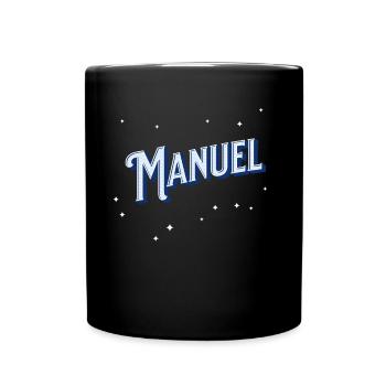 Manuel Namen personalisiert - Tasse einfarbig - Schwarz - Vorne