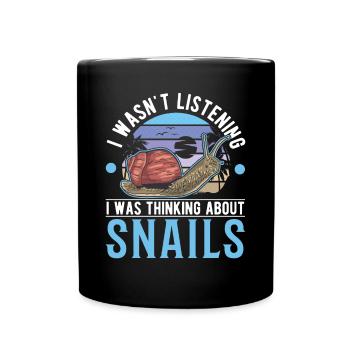 Snail Gift Vineyard Snail - Full Colour Mug - black - Front