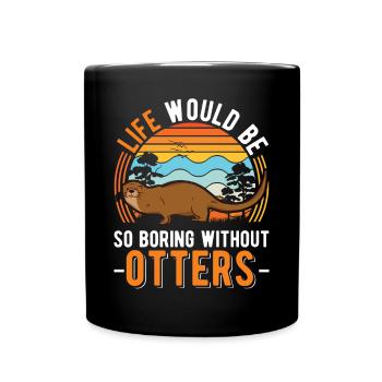 Otter Gift Otter Sea Otter - Full Colour Mug - black - Front