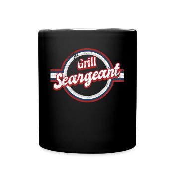 Grill Seargeant Independence Veteran Father Shirt - Tasse einfarbig - Schwarz - Vorne