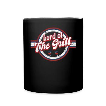 Vintage Lord Of The Grill Grilling Shirt - Tasse einfarbig - Schwarz - Vorne