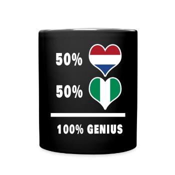 Nigéria et Pays-Bas Conception ingénieuse du drapeau - Mug uni - noir - Devant