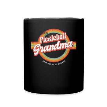 Pickleball Grand-mère restez hors de ma chemise de cuisine - Mug uni - noir - Devant