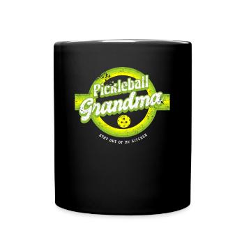 Pickleball Grand-mère restez hors de ma chemise de cuisine - Mug uni - noir - Devant