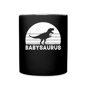 Baby Saurus Newborn Baby Dinosaur Baby Dino Babysa - Full Colour Mug - black - Front