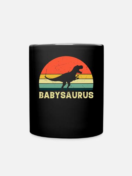 Baby Saurus Newborn Baby Dinosaur Cute Baby Dino B - Tasse einfarbig - Schwarz