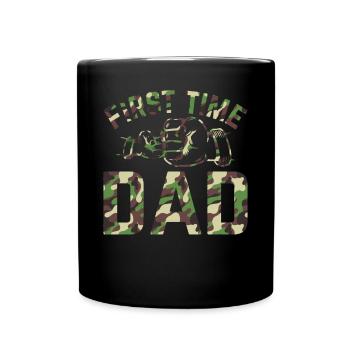 Première fois papa camouflage drapeau papa à être - Nouveau D - Mug uni - noir - Devant