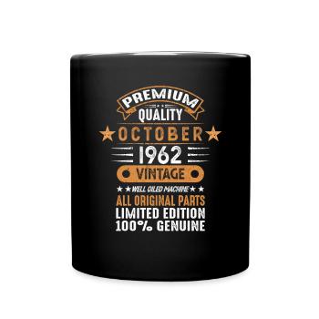 Octobre 1962 - Cadeau du 60e anniversaire. Légende. - Mug uni - noir - Devant