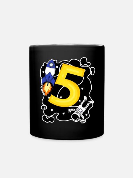 Jeune astronaute de 5 ans - Mug uni - noir