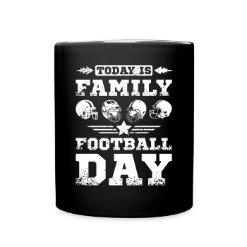 Today is family football day - Full Colour Mug - black - Front