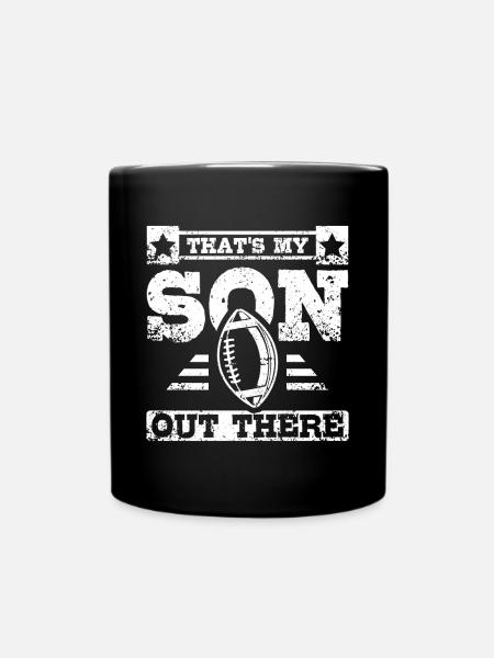 That's my son out there football children - Tasse einfarbig - Schwarz