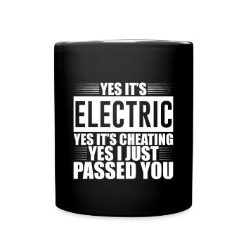 It's Electric, It's Cheating, I Just Passed You 4 - Tasse einfarbig - Schwarz - Vorne
