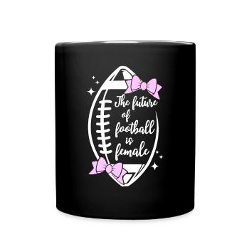 The future of football is female - Full Colour Mug - black - Front