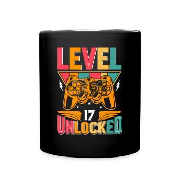 Level 17 Unlocked Awesome Since 2006 Funny Gamer - Full Colour Mug - black - Front