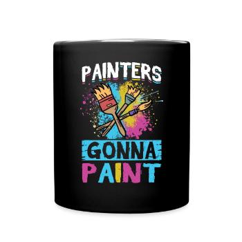 Peintres allant peindre - Peintre - Mug uni - noir - Devant