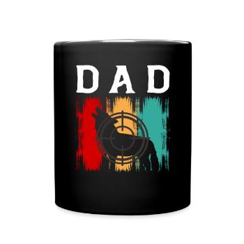 Coyote Chasse Papa Coyote Chasse Coyote Cadeau - Mug uni - noir - Devant