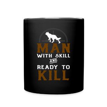 Coyote Chasse Coyote Cadeau - Mug uni - noir - Devant