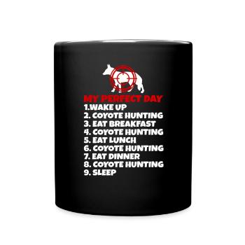 Coyote Chasse Coyote Cadeau - Mug uni - noir - Devant